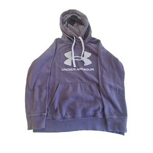 Under Armour Womens Size S Lilac Purple Logo Hoodie Pullover Sweatshirt